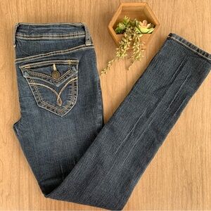 ANA Jeans women's modern fit Size 4 Low Rise Skinny Mid Rise Dark Wash